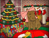 christmas hippo
